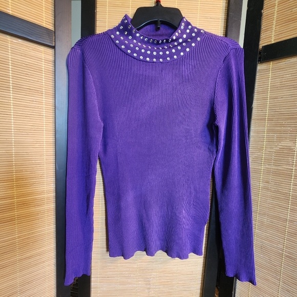 Tops - INC Elegance with Embellished Collar